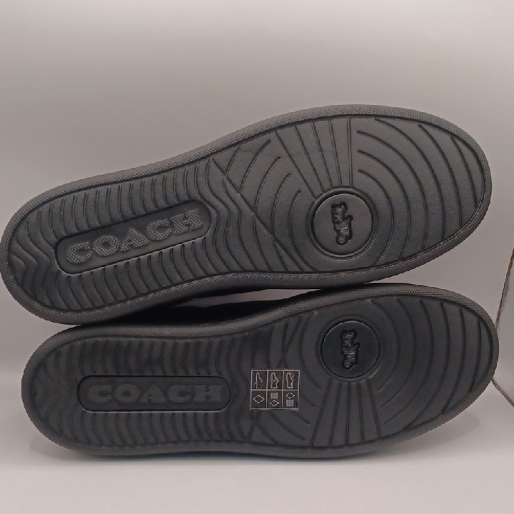 NEW Coach High Line Signature Sneaker-Charcoal/Black Men Size 9D US G4949 - Picture 7 of 16